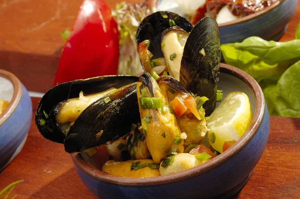 Spicy mussels — Stock Photo, Image
