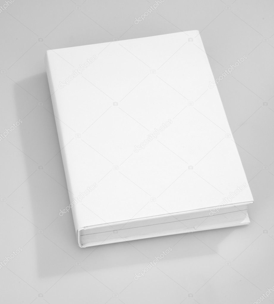 Blank book cover white