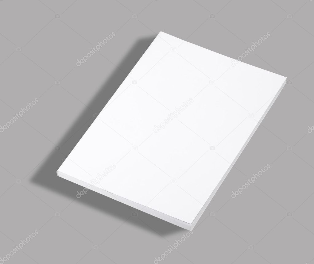 Blank paperback book cover w clipping path