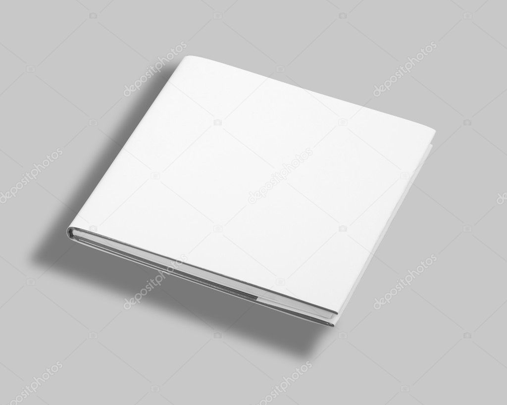Blank book white cover w clipping path