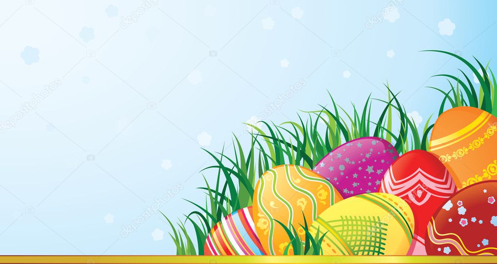 Easter greeting card with copyspace