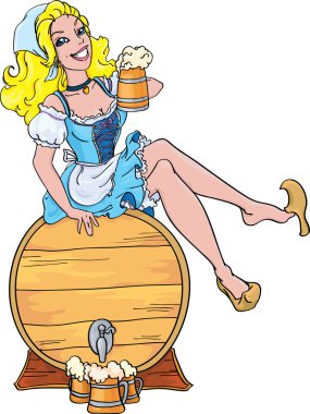 Oktoberfest girl clipart