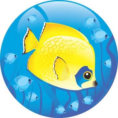 Tropical sea fish clipart