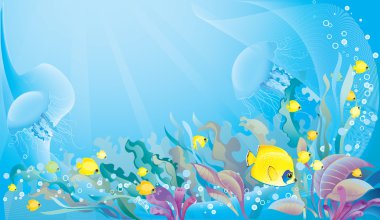 Tropical sea background clipart