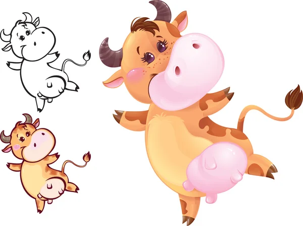 Щасливі корова — стоковий вектор