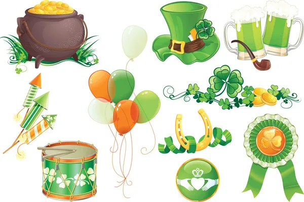St.Patrick's Day symbols — Stock Vector