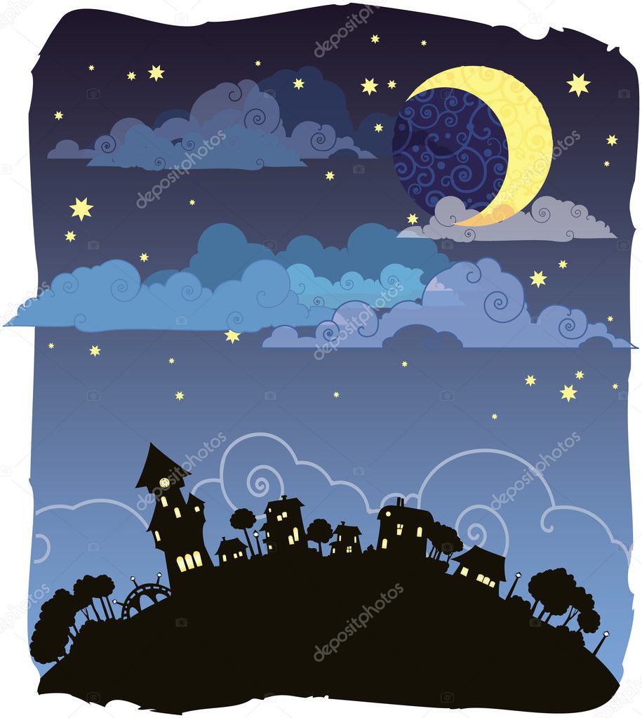 Moonlit night poster
