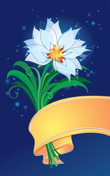 Postkarte mit Frühlingsblume — Stockvektor