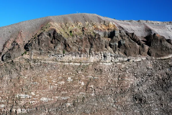 Cratera do vulcão Monte Vesúvio — Fotografia de Stock