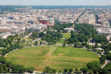 Aerial view of The White house in Washington DC