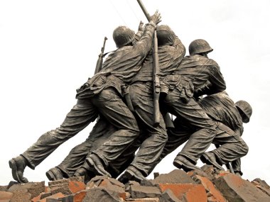 Iwo Jima Memorial in Washington DC clipart