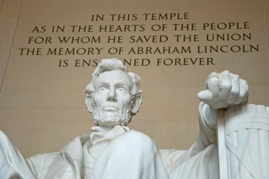 Abraham Lincoln statue in the Lincoln Memorial clipart