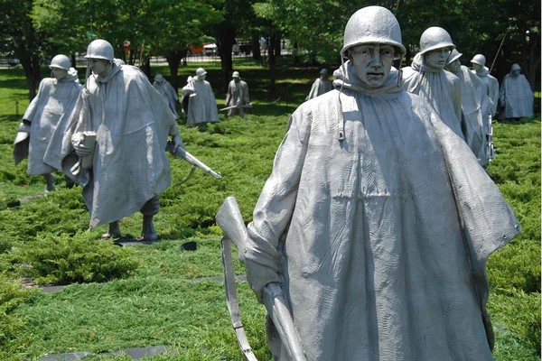 ワシントン dc で朝鮮戦争戦没者慰霊碑 — ストック写真