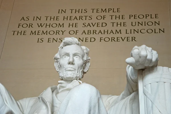 亚伯拉罕 · 林肯雕像在林肯纪念堂 — 图库照片