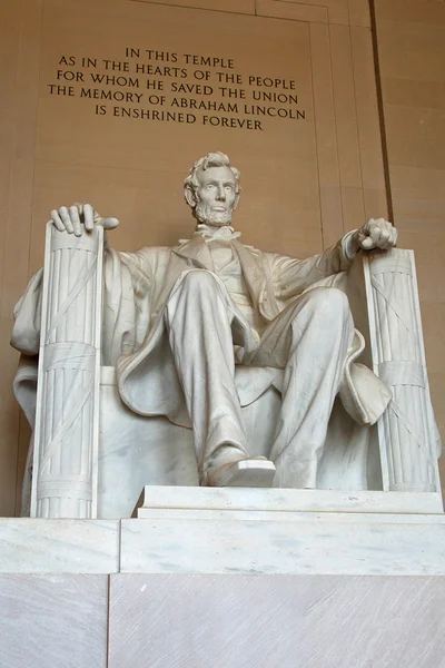 링컨 기념관에서 아브라함 링컨 동상 — 스톡 사진