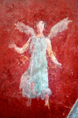 Pompei painting on the wall clipart