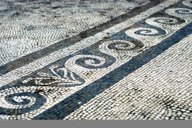 Mosaic floor in Pompei clipart