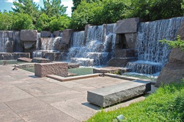 Franklin Delano Roosevelt Memorial in Washington DC clipart