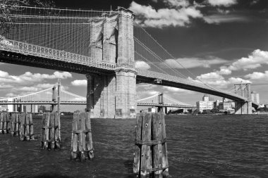 Brooklyn bridge in New York City clipart