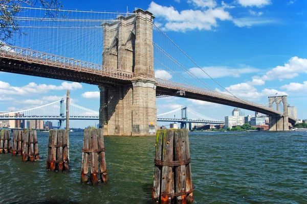 Бруклінський міст у місті Нью-Йорк — стокове фото