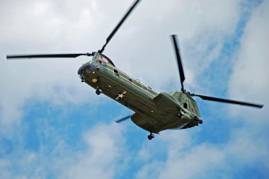 CH47 Helicopter in the air clipart