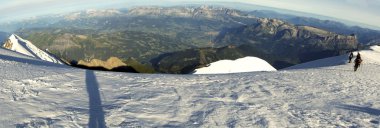 Mont blanc sıradağlarının panorama