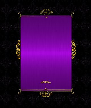 Purple vintage background with black clipart