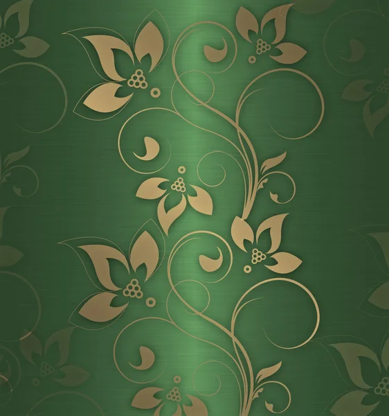 Gold floral green — Stock Photo, Image