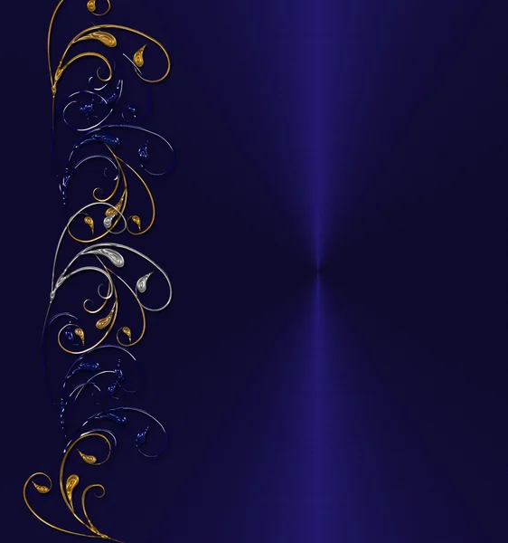 Темно-синий цветочный фон — стоковое фото