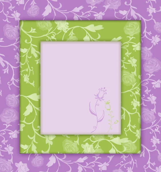Фіолетовий квітковий з зеленим фоном — стокове фото