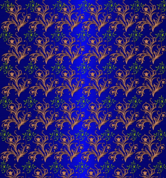 stock image Dark blue floral background