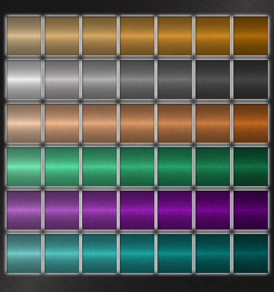 stock image Colored metal examples