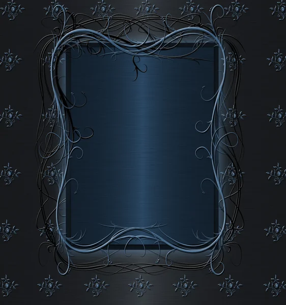 Niebieski na czarny rocznik — Zdjęcie stockowe