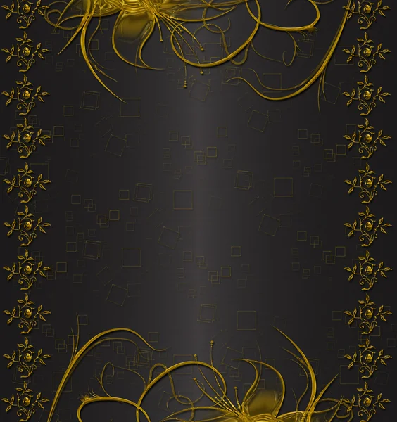 Siyah arka plan ile altın — Stok fotoğraf