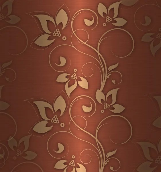 Red with gold floral vintage — Stock Photo, Image