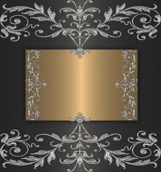 Altın Gümüş arka plan ile — Stok fotoğraf