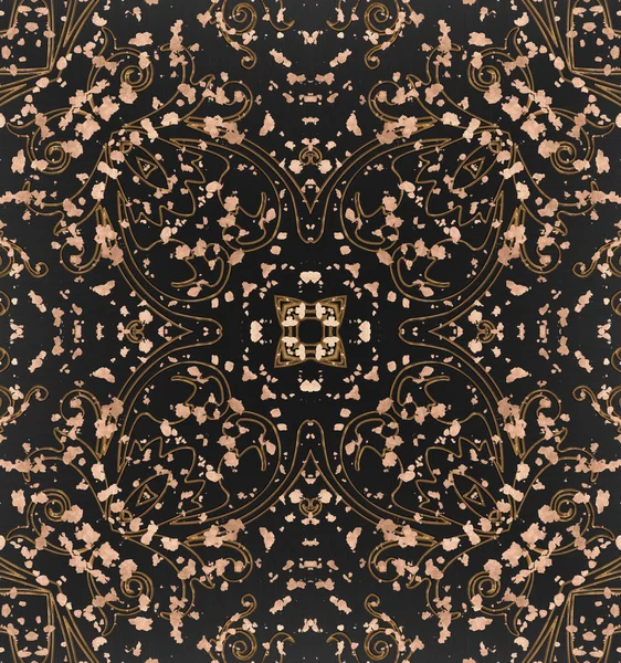 Золота абстракція на чорному тлі — стокове фото