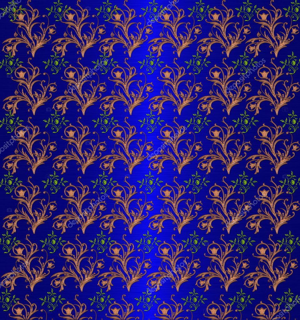 Dark blue floral background — Stock Photo © aletrac 5111914