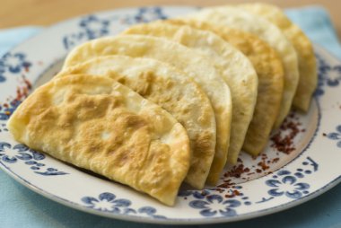 tatar yemek börek forcemeat ile kızartılmış