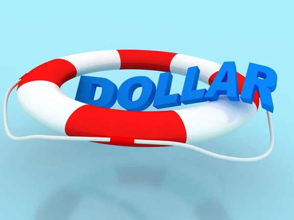 Círculo de rescate del dólar —  Fotos de Stock
