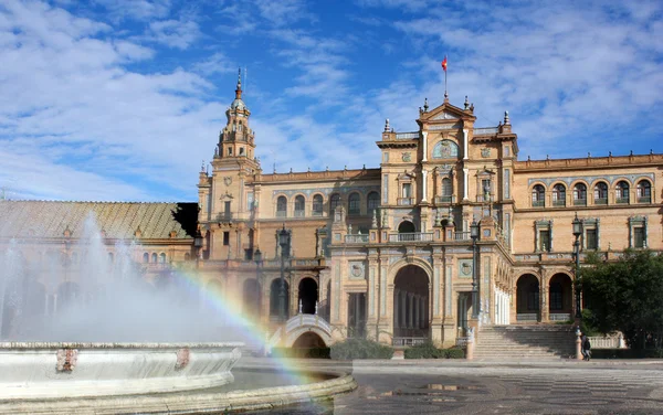 Piękne Plaza Espana Sewilla Andaluzja Hiszpania — Zdjęcie stockowe