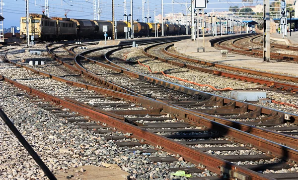 stock image The rails of the railway.