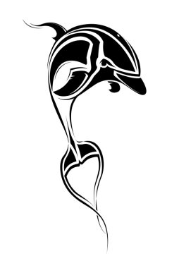 Dolphin tribal clipart