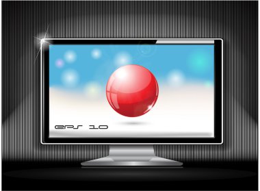 3D monitor clipart