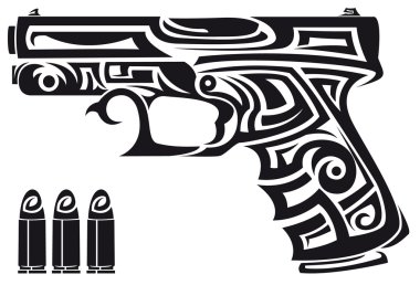 Gun Tribal clipart