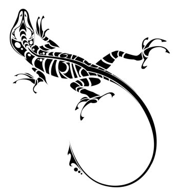 Lizard tattoo clipart