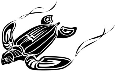 Turtle tattoo clipart