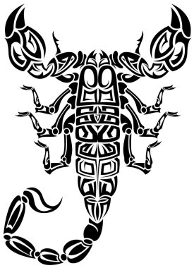 Scorpion tribal clipart