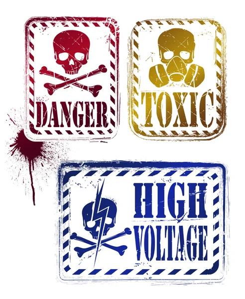 Timbre grunge Danger — Image vectorielle
