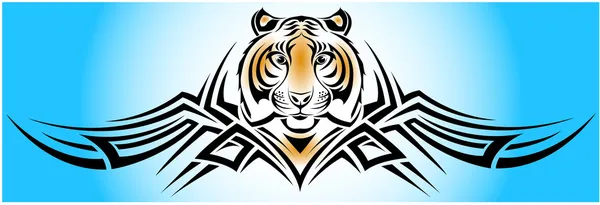 Tigre tribal — Vector de stock